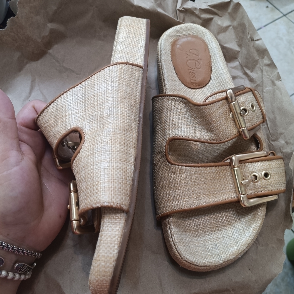J. Crew Factory Tan Buckle Sandals - Picture 4 of 10